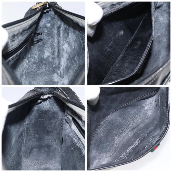 GUCCI GG Supreme Web Sherry Line Shoulder Bag PVC Black 89 02 077 Auth 117764 - Picture 16 of 16